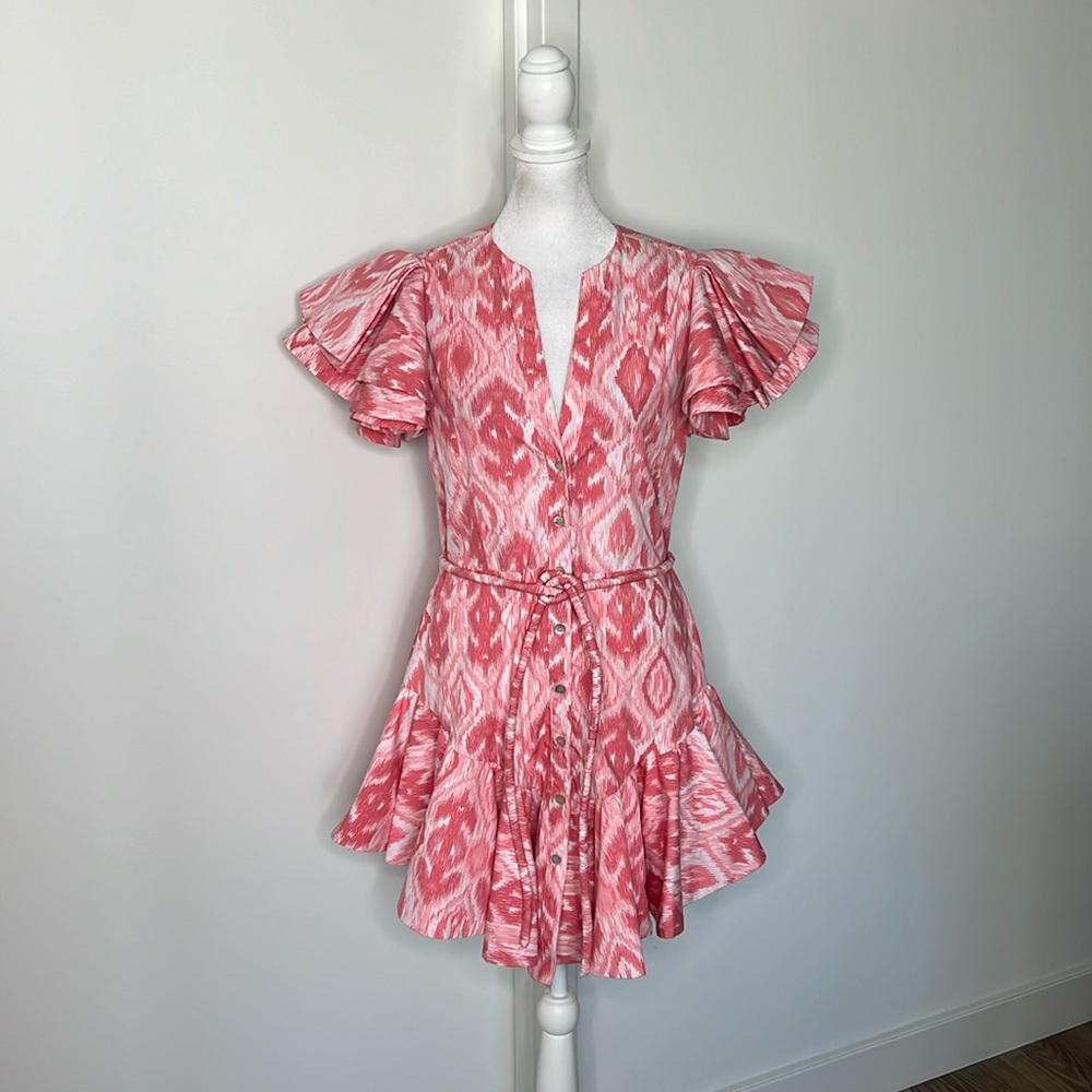 No Pise La Grama ARBOLADA DRESS IN ETNICO PINK PRINT Size 6 NWT